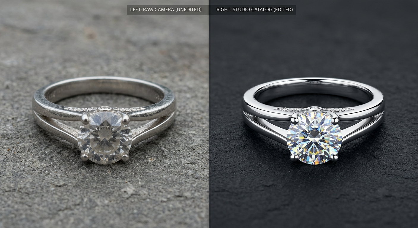 High-End Jewelry Retouching Service Sample