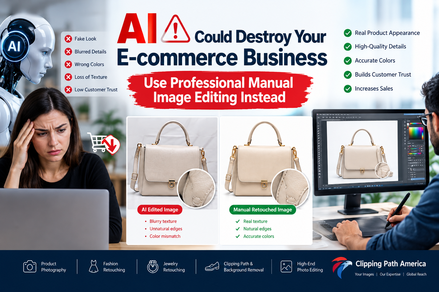 AI Could Destroy Your E-commerce Business — Use Professional Manual Image Editing Instead